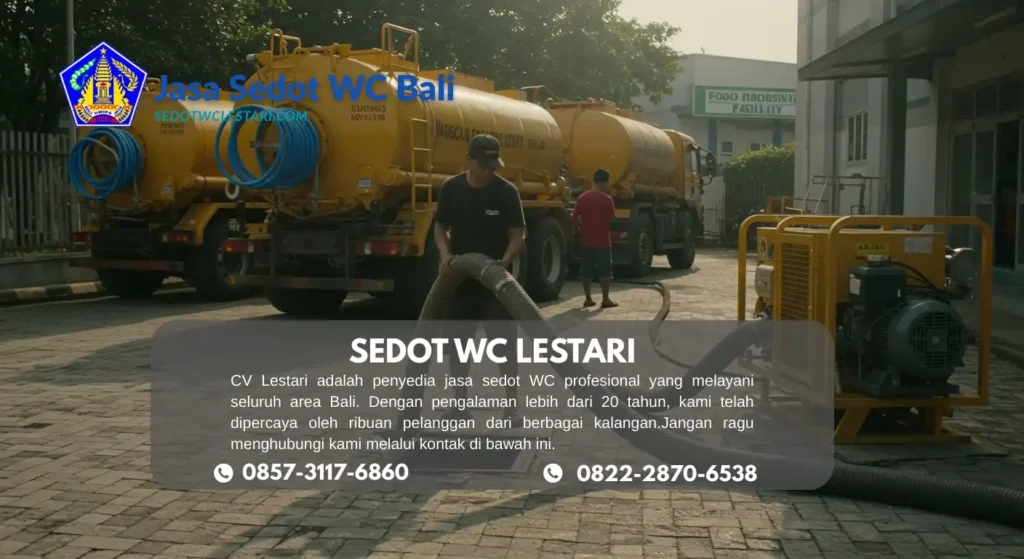 Truk Sedot WC Lestari melayani penyedotan WC di kuta selatan kabupaten badung cepat dan murah