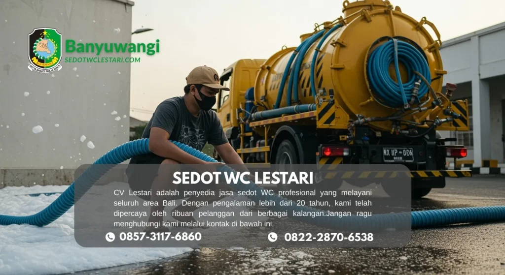 Jasa Sedot WC Lestari murah untuk rumah, kantor, dan usaha di Banyuwangi