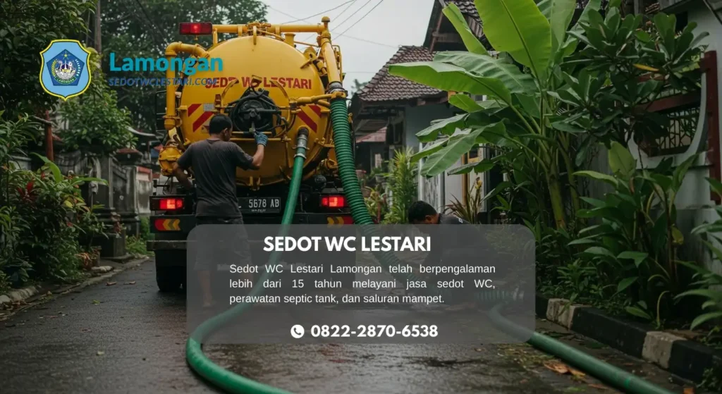 area layanan jasa sedot WC Lamongan dan sekitarnya.