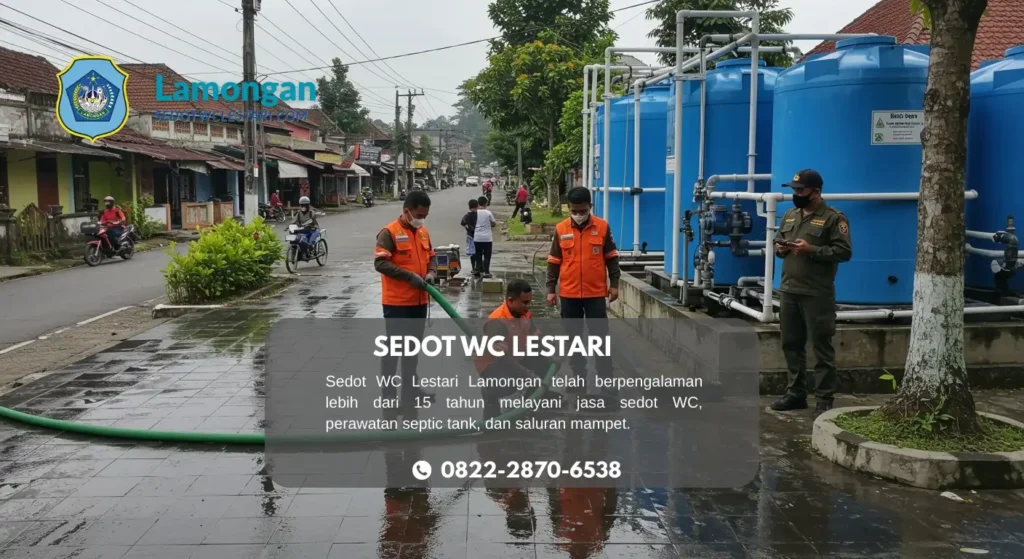 Hasil kerja sedot WC Lamongan, septic tank bersih bebas bau.