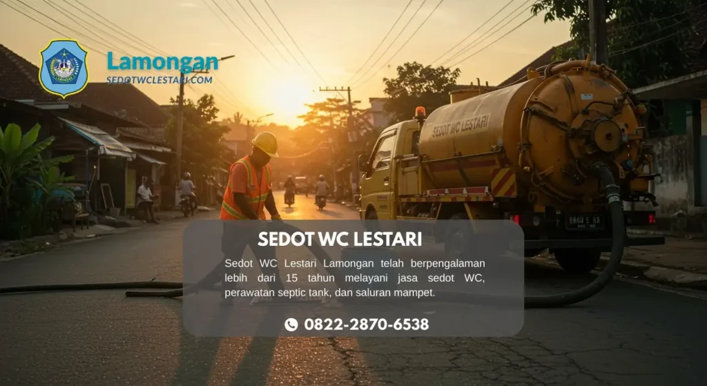 Sedot WC Lestari Lamongan, penyedia jasa sedot wc profesional terpercaya.