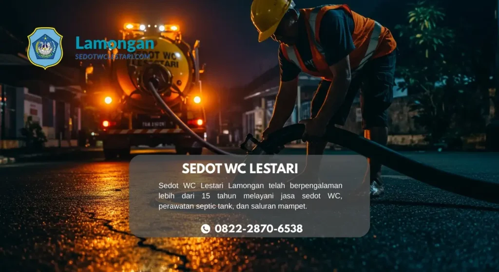 Petugas sedot WC Lamongan berpengalaman dan ramah.
