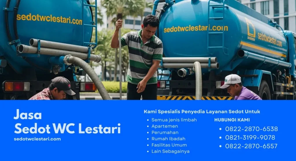 Jasa Sedot WC Lestari profesional di Sukodadi Lamongan.